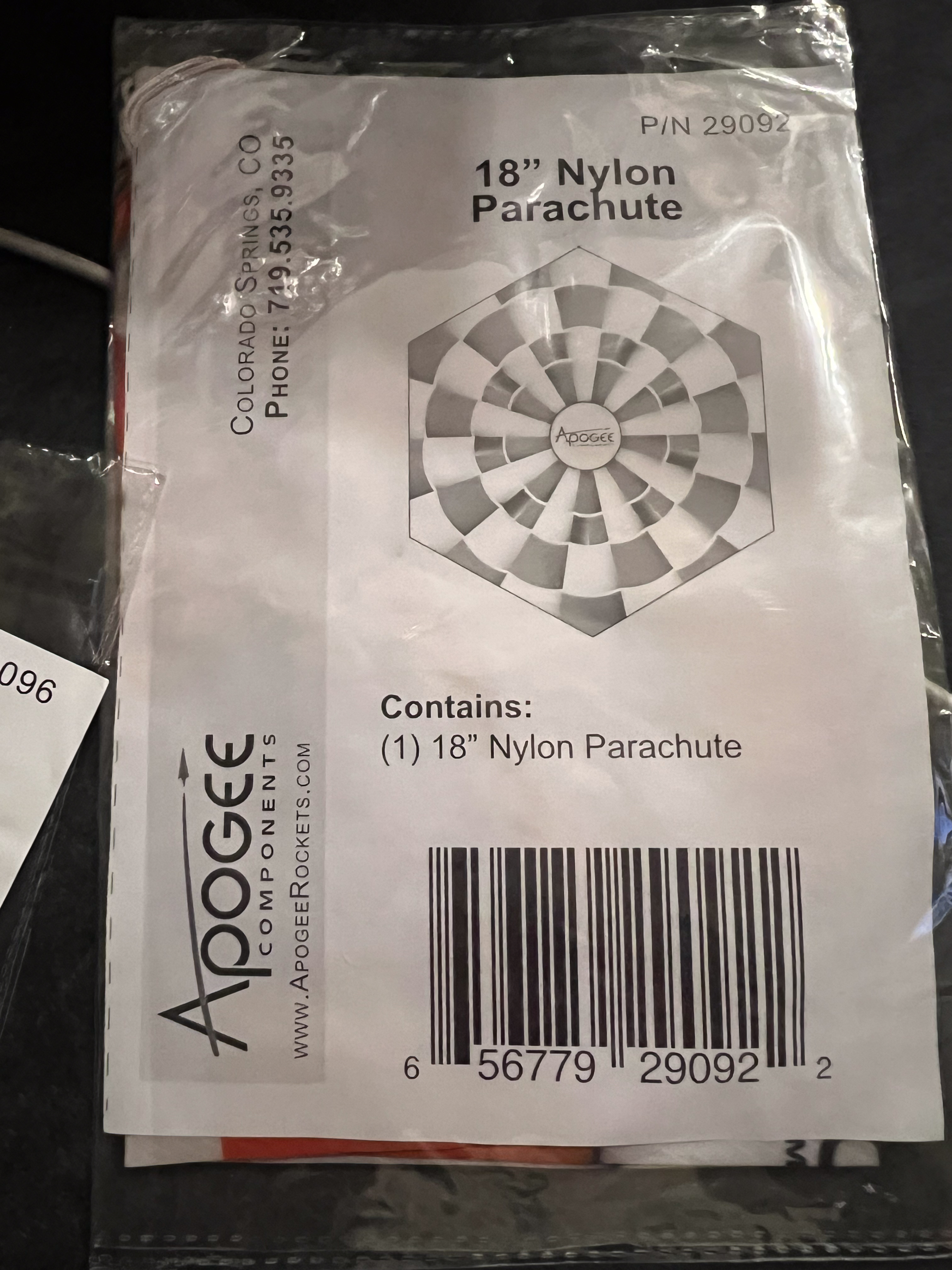 18 inch drogue parachute