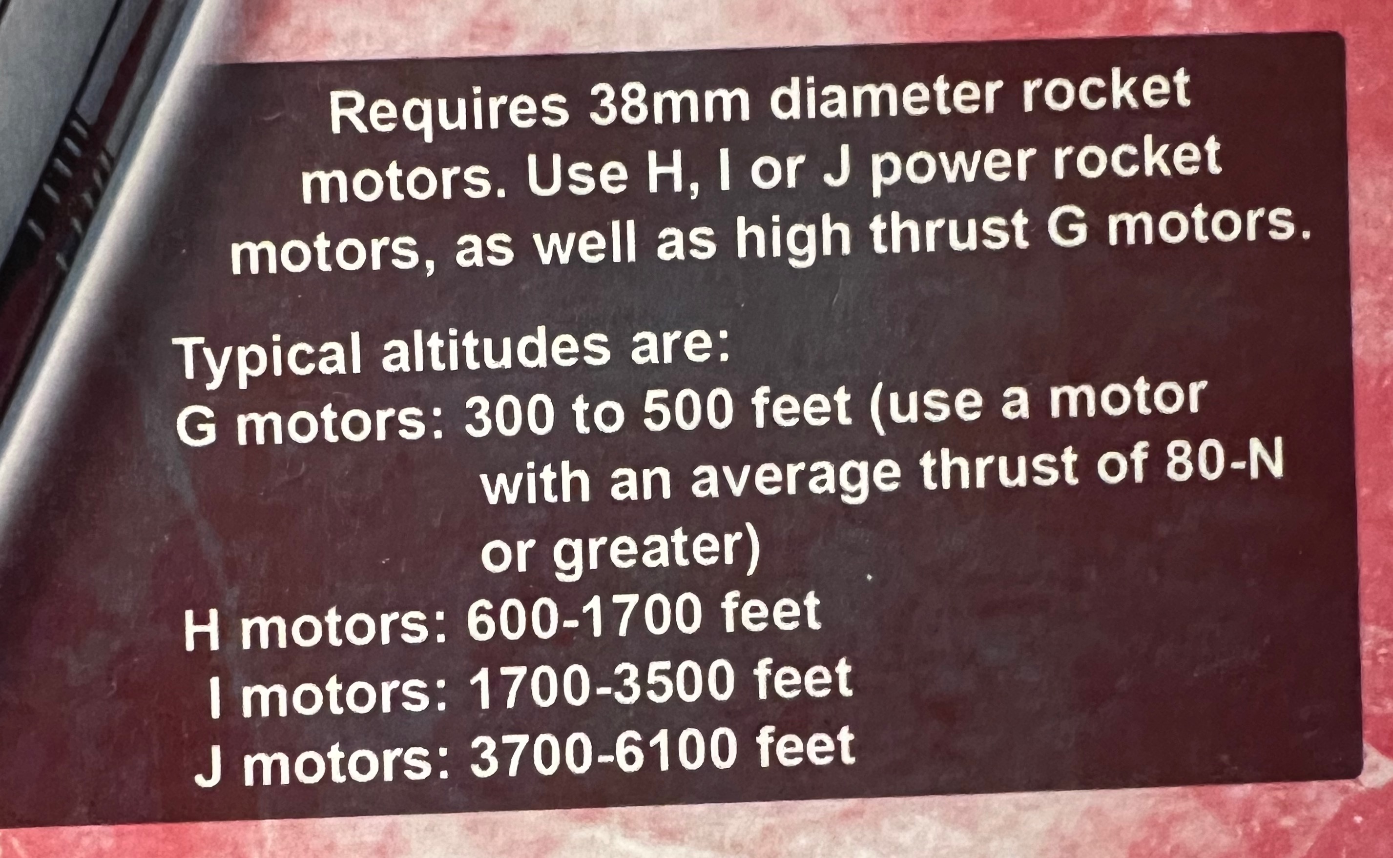 Motor requirements