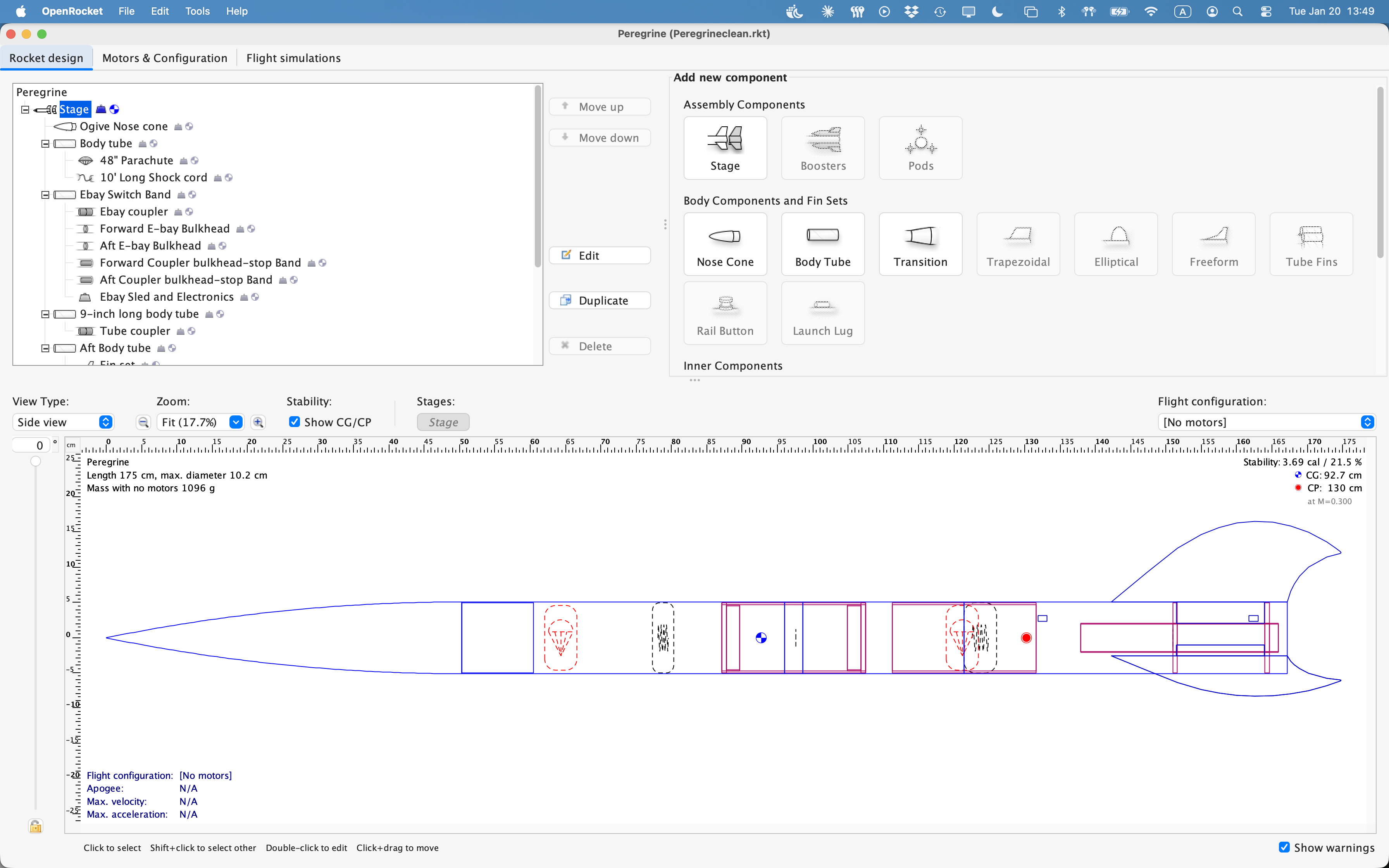 OpenRocket L2 configuration